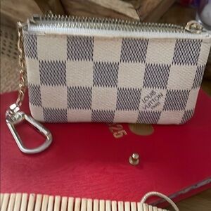 Louis Vuitton White and Black Checkered Women's Bag